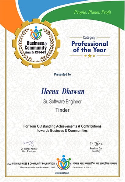 excellence in business recognition