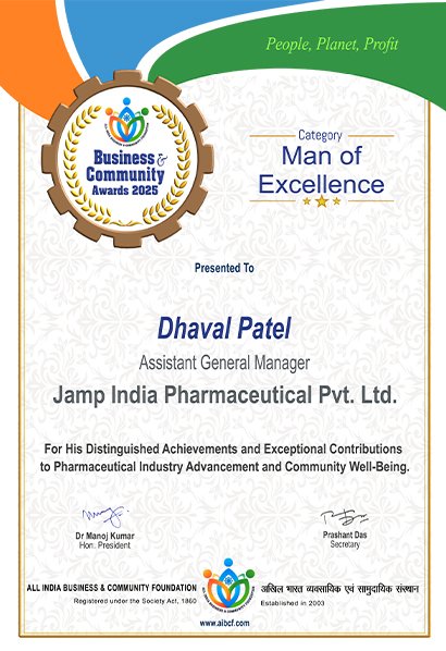 Dhaval Patel professional awards